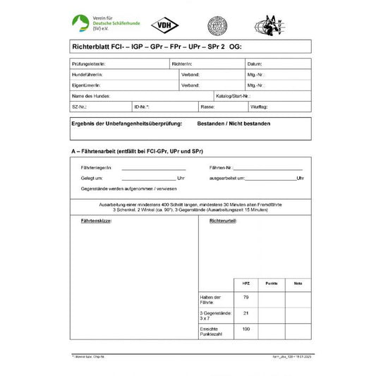Richterblock "IGP – GPr – FPr – UPr – SPr 2"