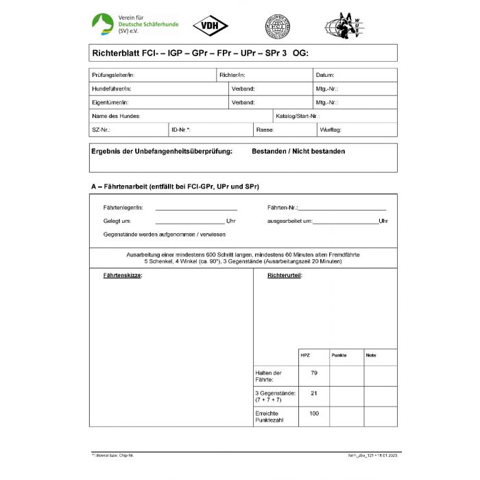Richterblock "IGP – GPr – FPr – UPr – SPr 3"