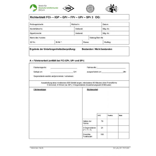 Richterblock "IGP – GPr – FPr – UPr – SPr 3"