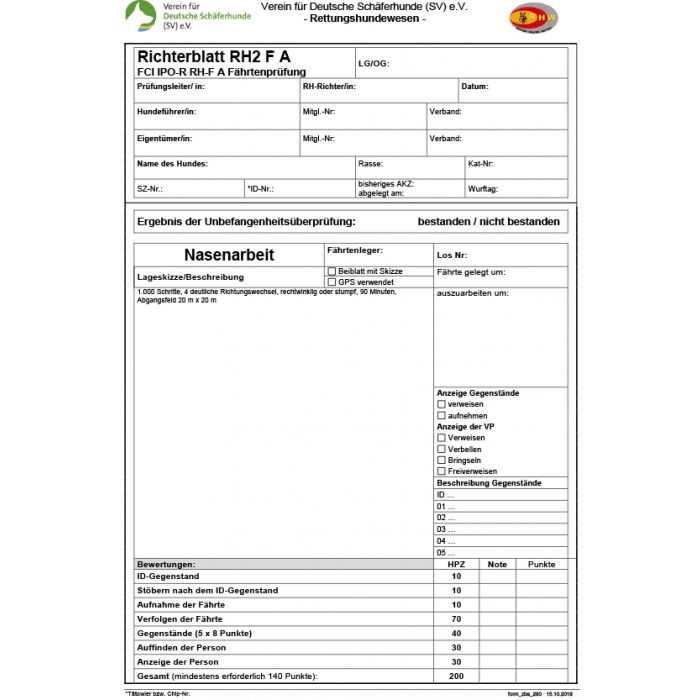Richterblatt "RH 2 - Fläche A"