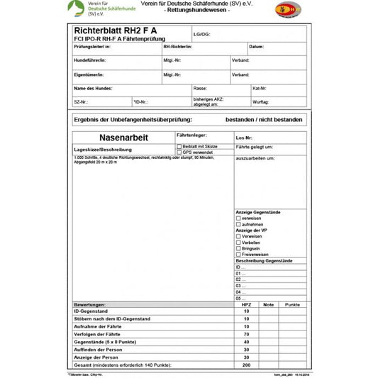 Richterblatt "RH 2 - Fläche A"