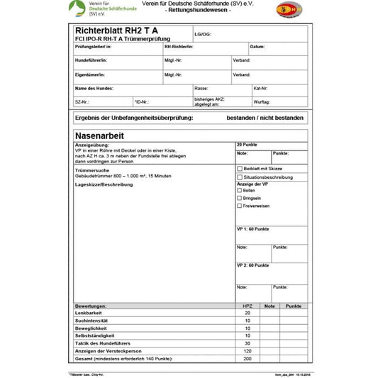 Richterblatt "RH 2 - Trümmer A"