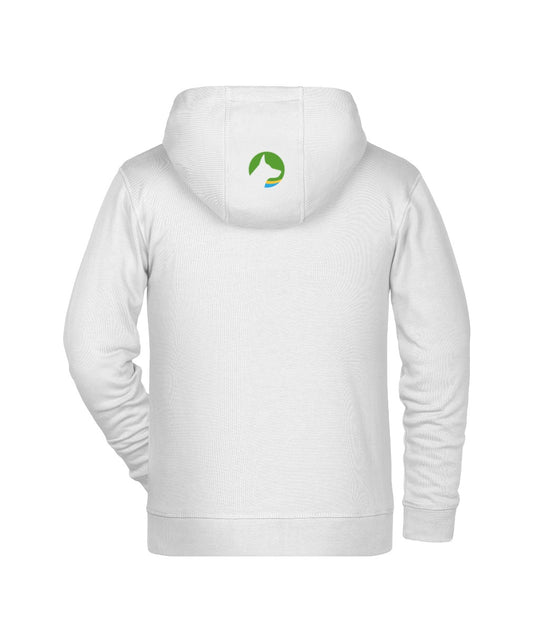 Jubiläums-Kapuzen-Sweatjacke Kinder-weiß-110/116