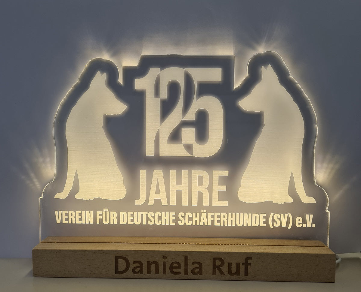 Jubiläums-Acrylschild (LED-Beleuchtung)